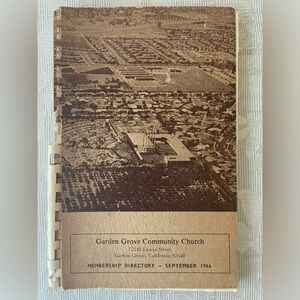 1966 book Garden Grove Church directory